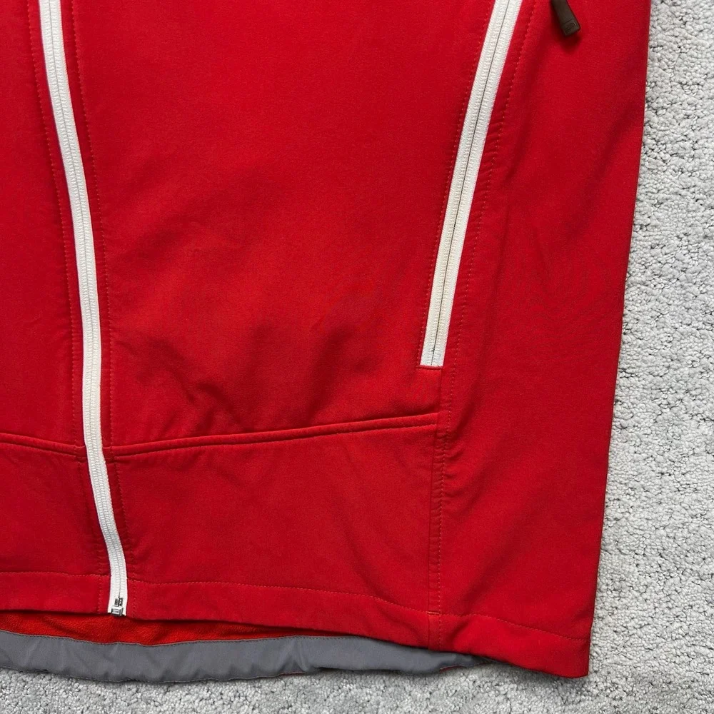 The North Face Hooded‎ Jacket Mens Large Red Summit Series Softshell Waterproof
